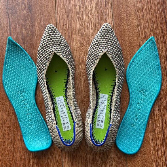 Rothy’s The Point Multi Metallic size 6.5 EUC - Picture 6 of 7
